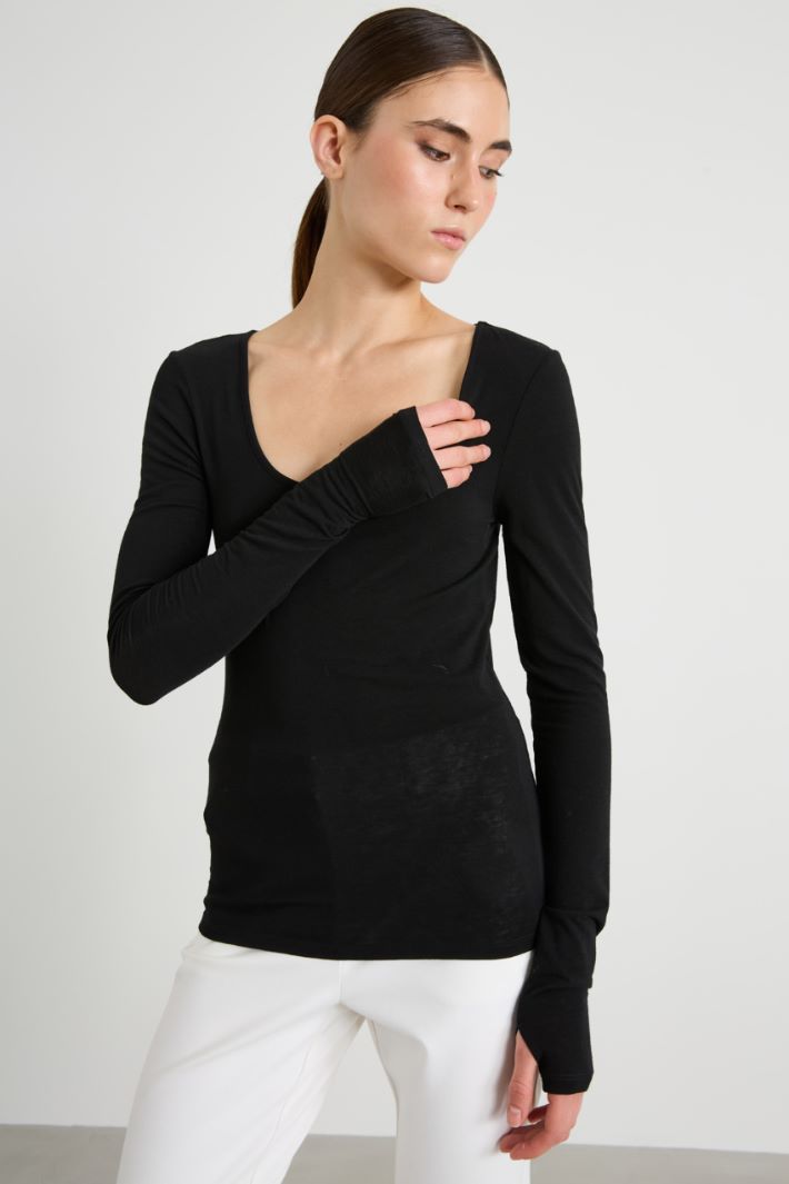 Maglia in jersey di misto lana Intrend