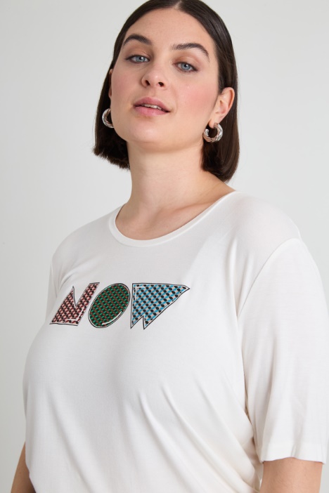 T-shirt in jersey di viscosa