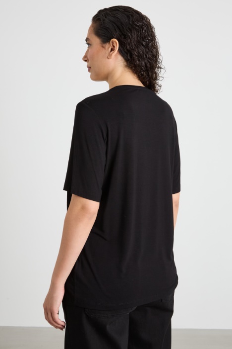 Camiseta de punto de viscosa