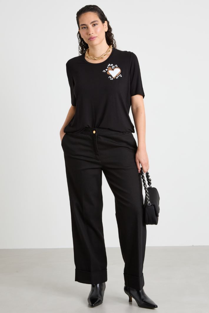 T-shirt in jersey di viscosa Intrend - 3