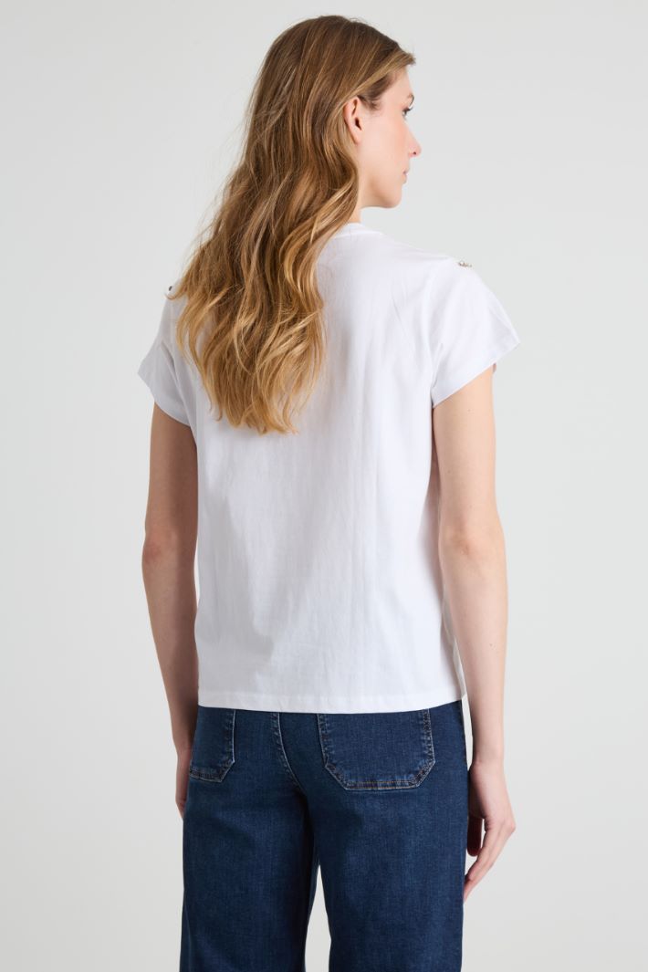 T-shirt con cristalli Intrend - 2