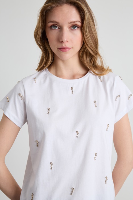 T-shirt con cristalli