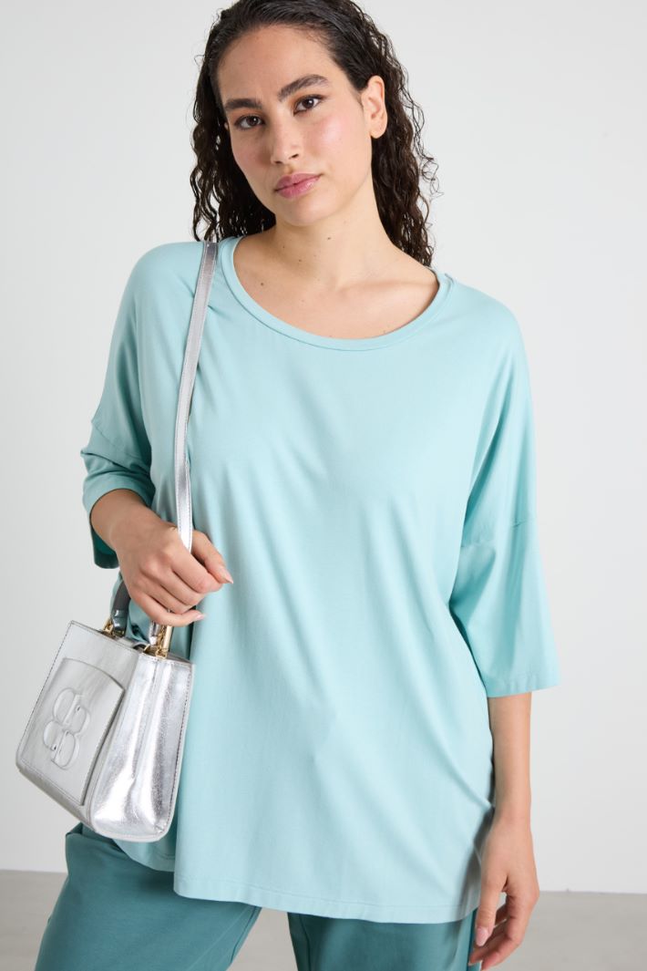 Stretch viscose jersey T-shirt Intrend