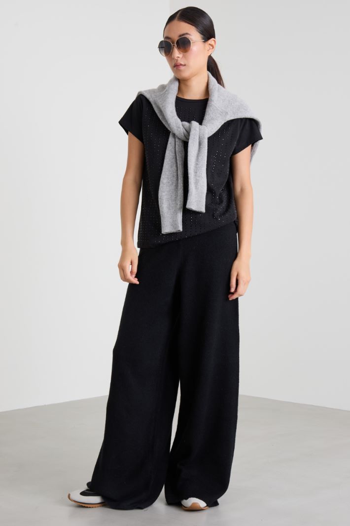 Camiseta de punto con pedrería Intrend - 3