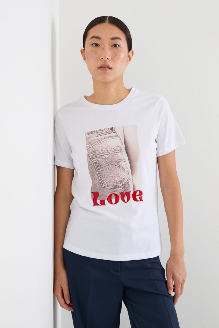 T-shirt con stampa Intrend