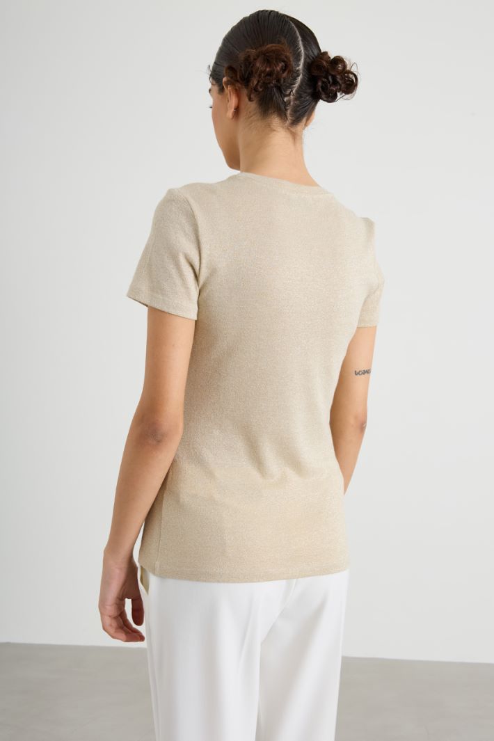 T-shirt slim lamè Intrend - 2