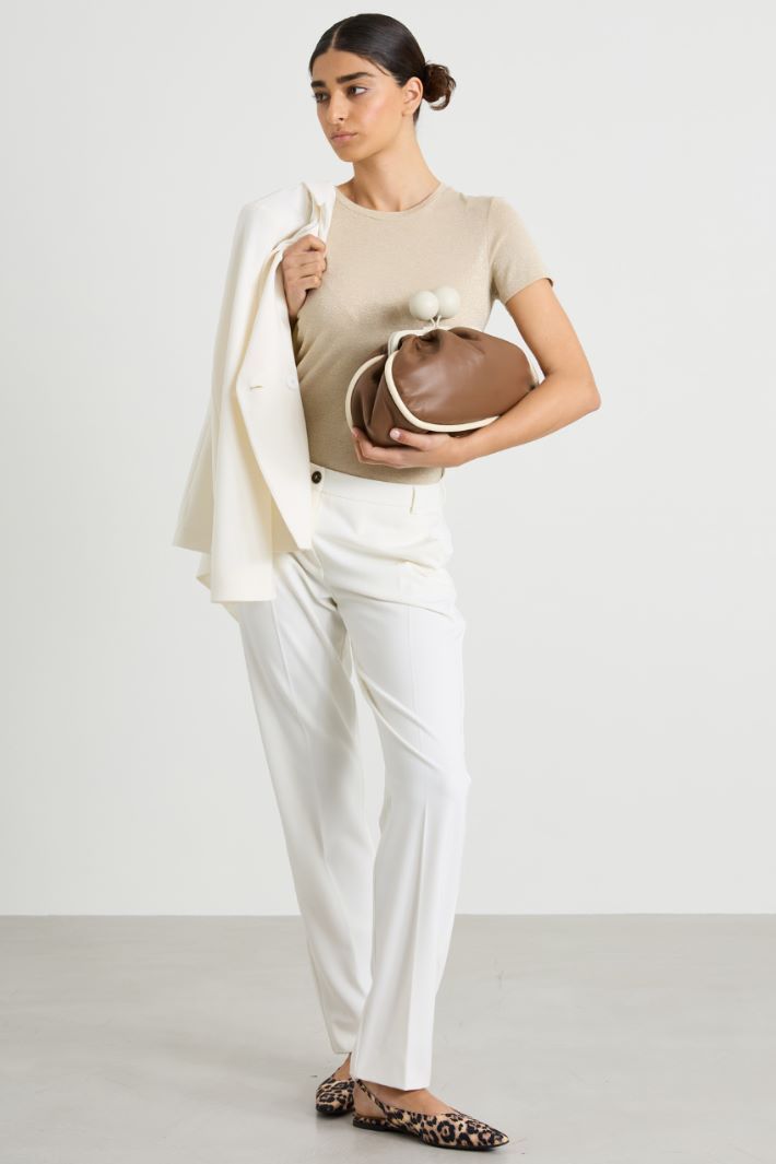 T-shirt slim lamè Intrend - 3