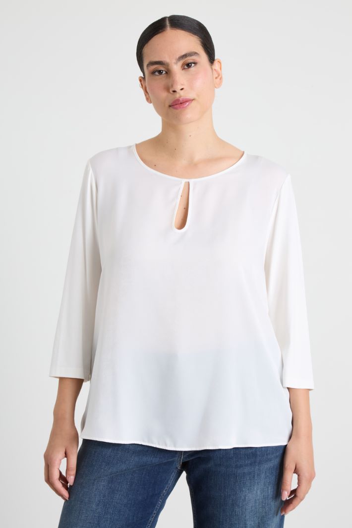 T-shirt in jersey e raso Intrend