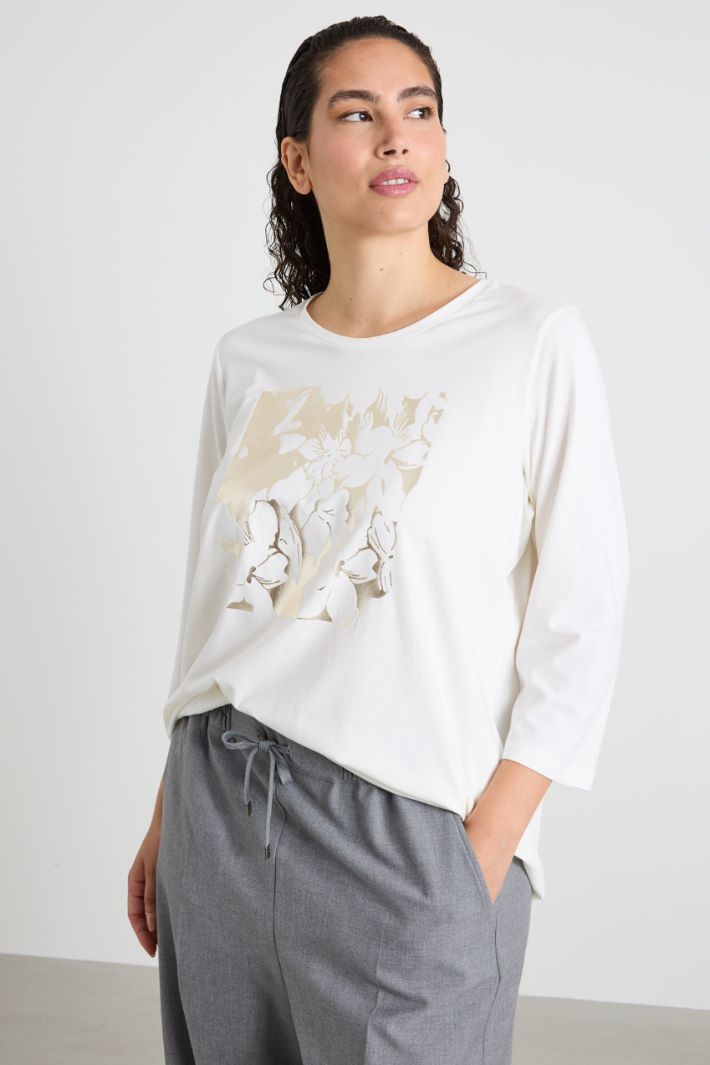 T-shirt in jersey di cotone stretch Intrend