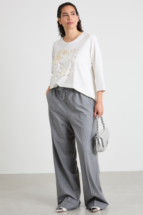 T-shirt in jersey di cotone stretch Intrend