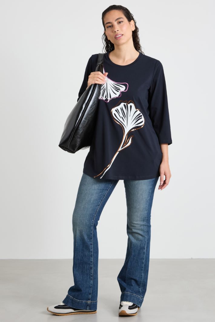 T-shirt in jersey di cotone stretch Intrend - 3