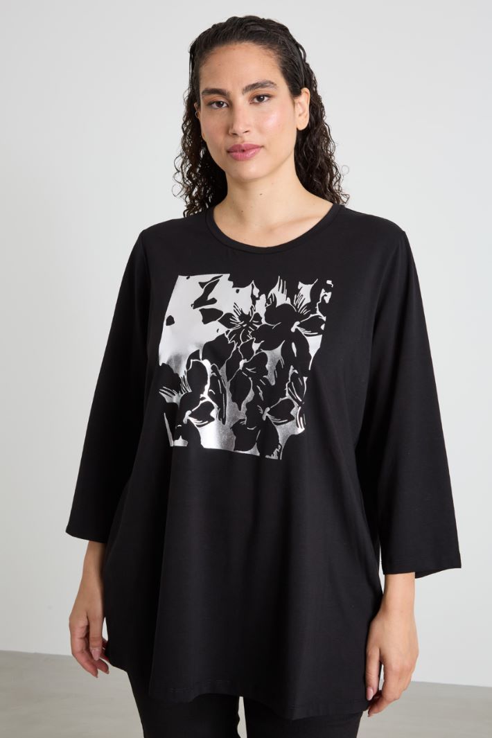 T-shirt in jersey di cotone stretch Intrend