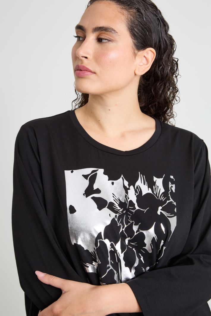 T-shirt in jersey di cotone stretch Intrend - 4