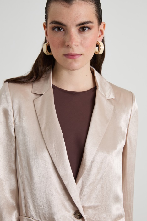Blazer destrutturato in raso