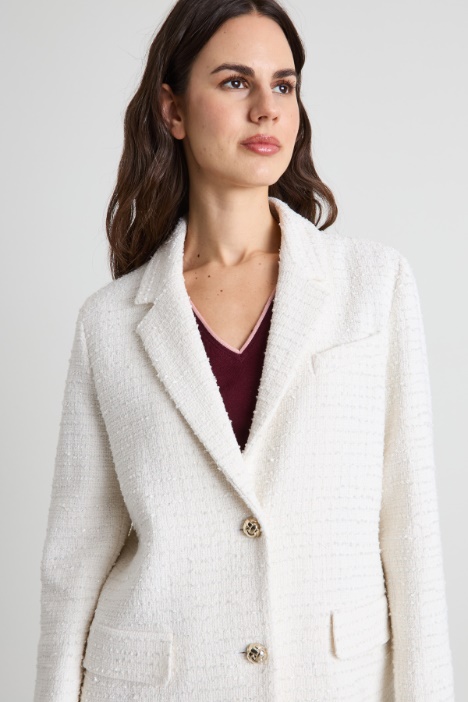 Blazer in tweed lamè