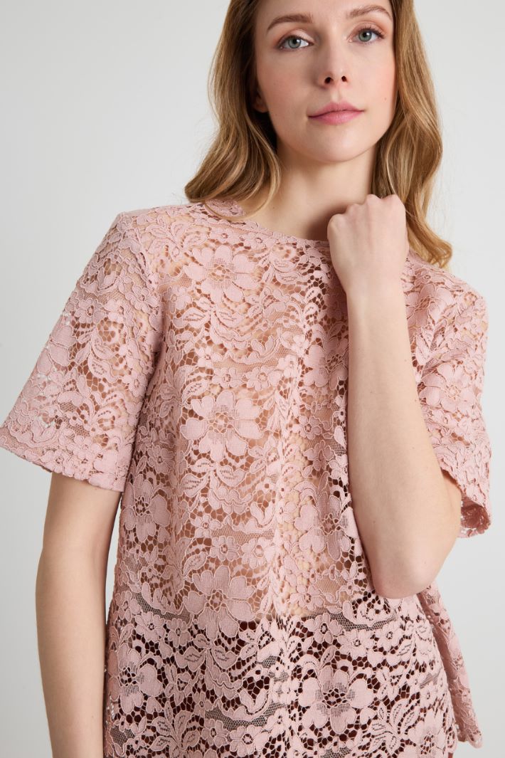Crew neck lace top Intrend - 4
