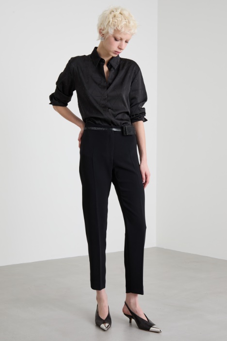 Satin shirt with rhinestones Intrend