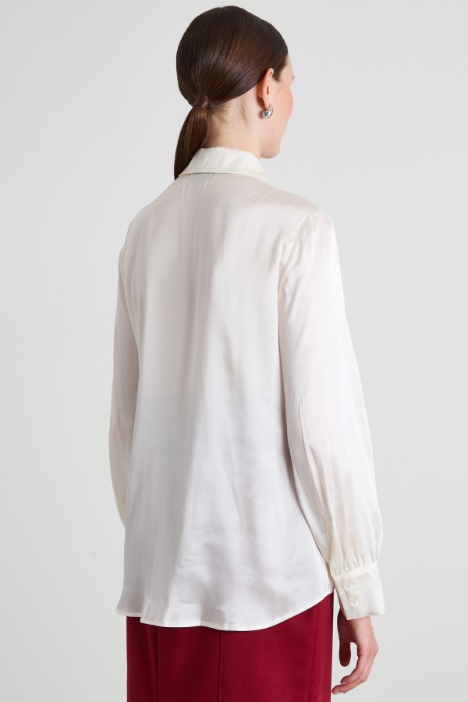 Camicia fluida in raso Intrend - 3