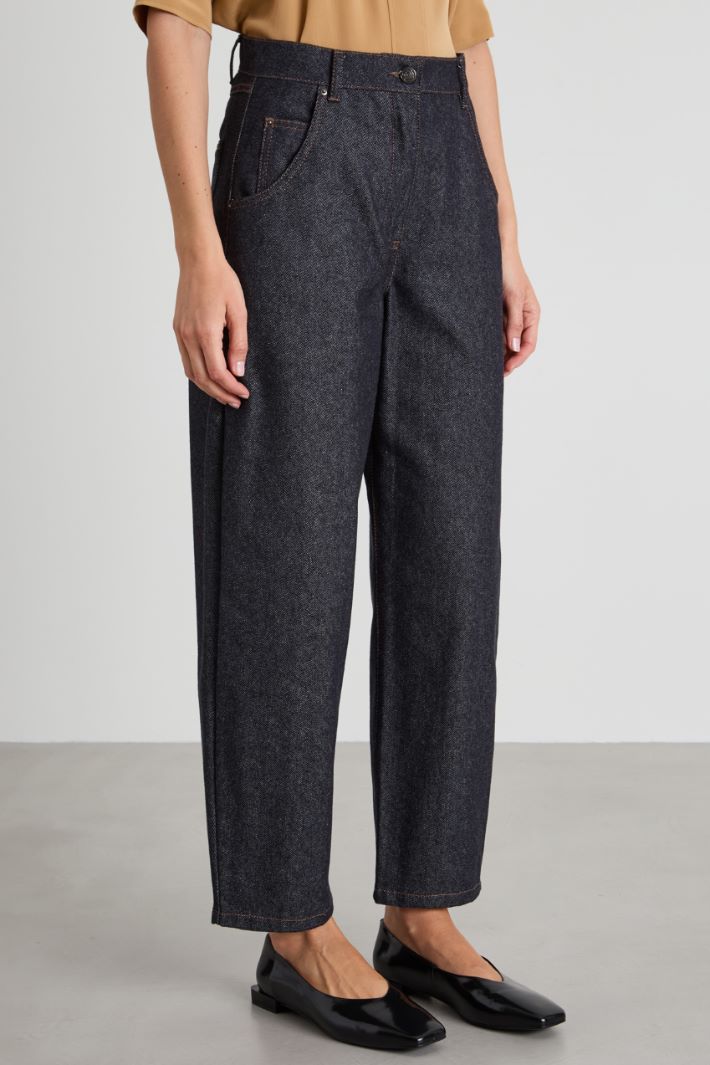 Pantaloni baggy effetto denim