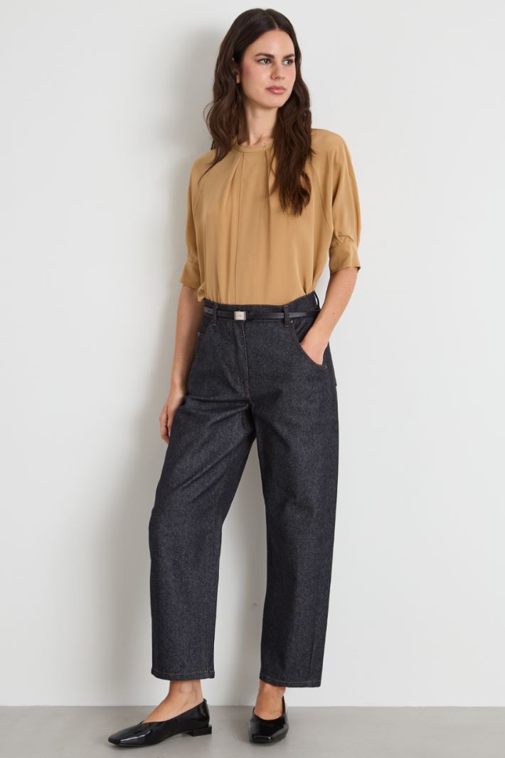 Pantaloni baggy effetto denim