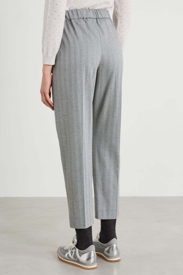 Yarn dyed cigarette trousers Intrend - 3