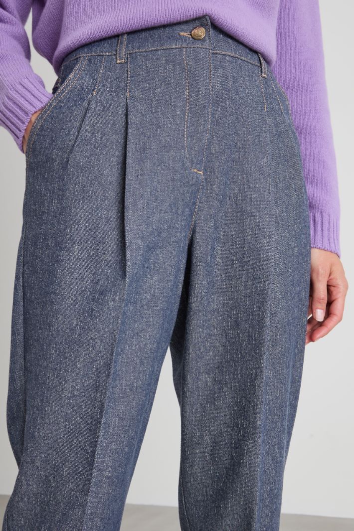 Pantaloni baggy effetto denim