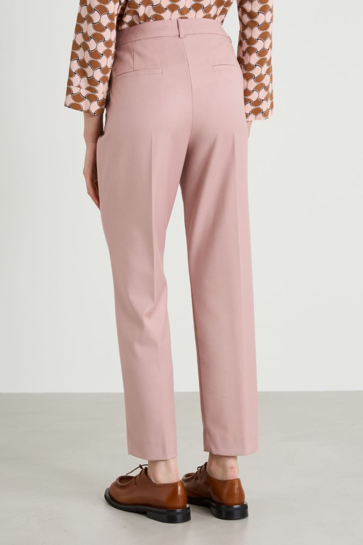 Gabardine cigarette trousers Intrend - 3