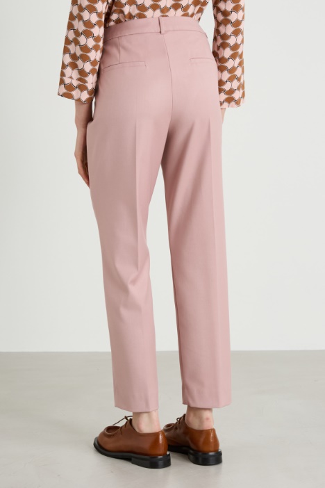 Pantaloni a sigaretta in gabardina