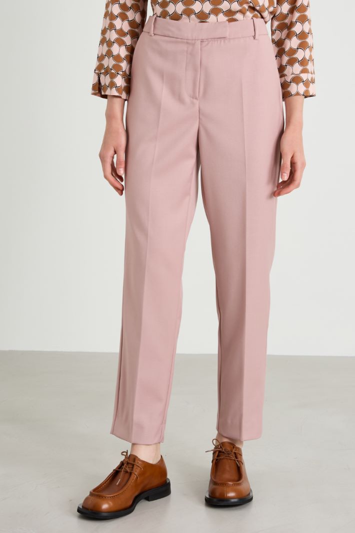 Gabardine cigarette trousers Intrend - 2