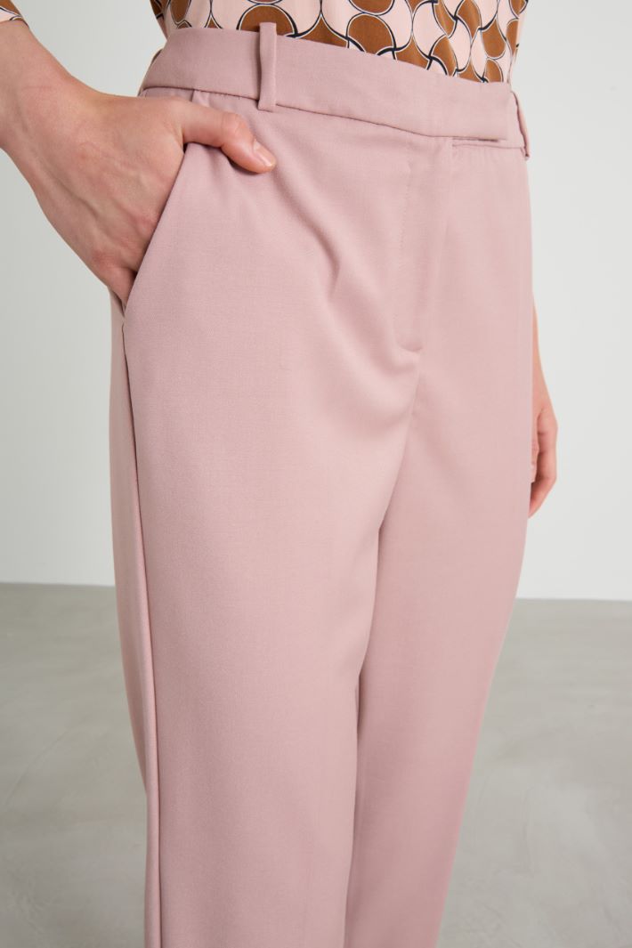 Gabardine cigarette trousers Intrend - 4