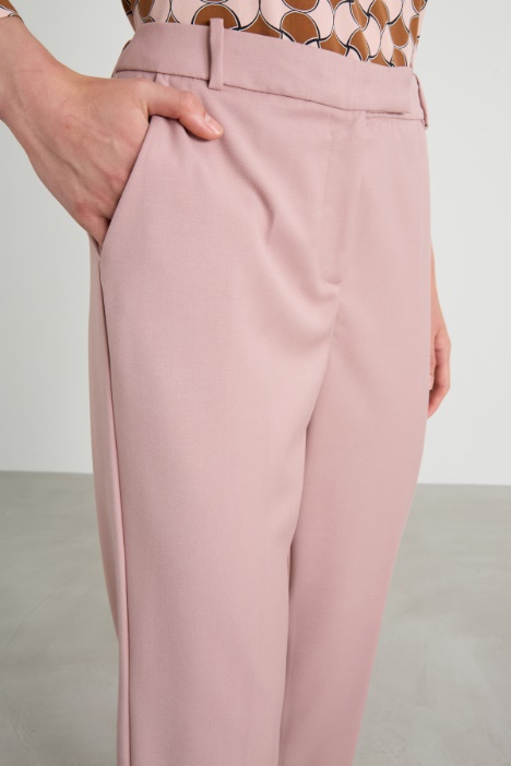 Pantaloni a sigaretta in gabardina