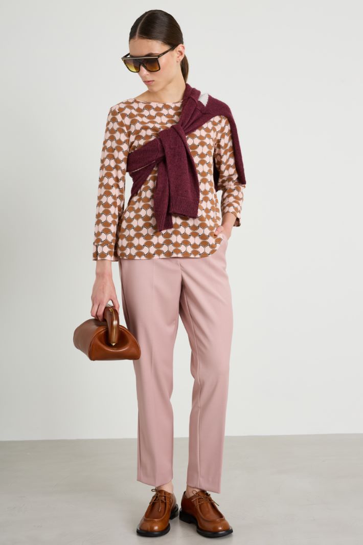 Gabardine cigarette trousers Intrend