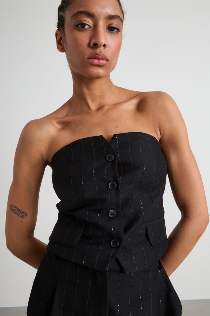 Pinstriped corset Intrend - 4