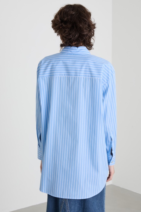 Camicia oversize in popeline
