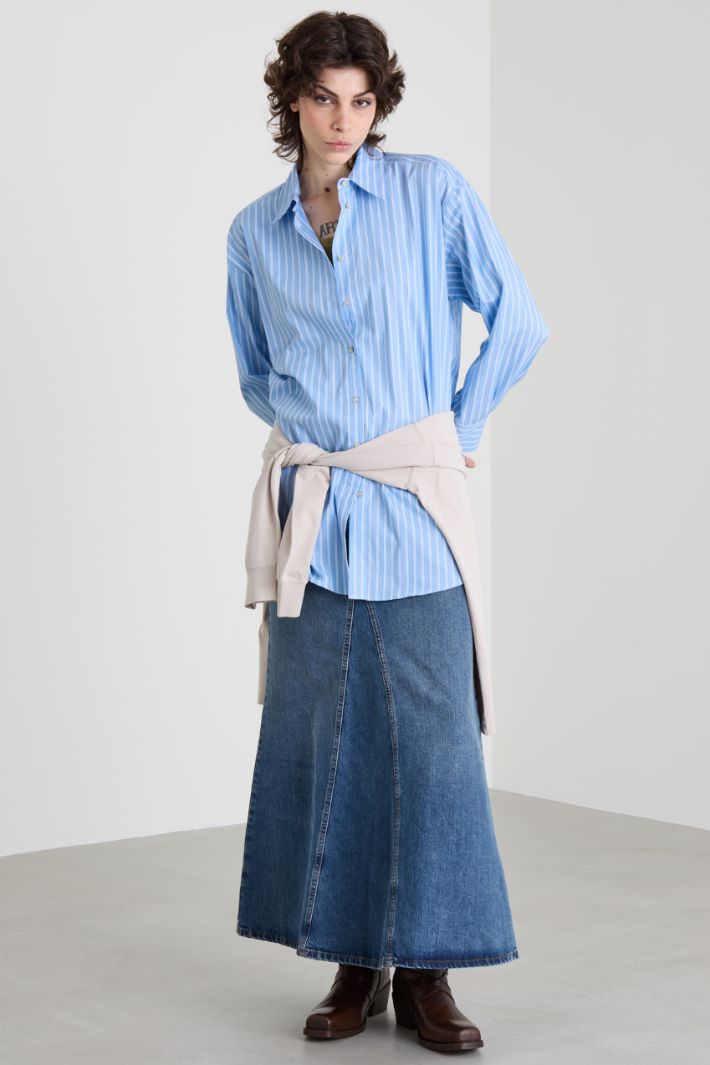 Oversized poplin shirt Intrend - 3