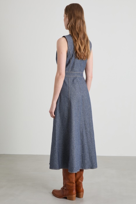 Abito in tessuto effetto denim