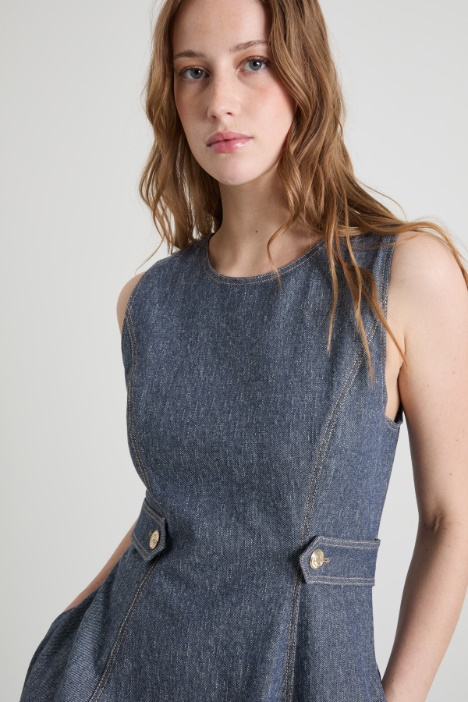 Abito in tessuto effetto denim