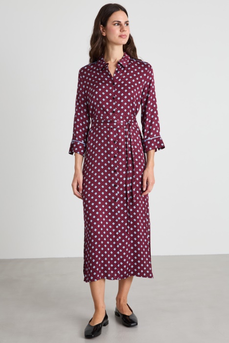 Abito chemisier in viscosa