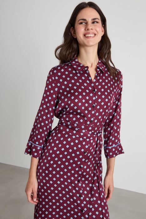 Abito chemisier in viscosa