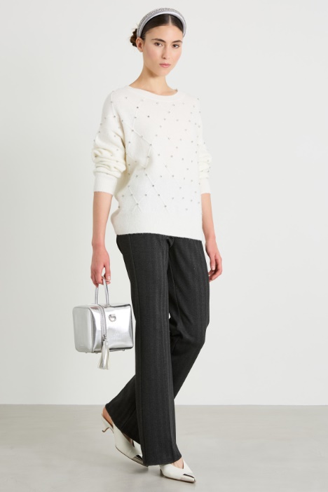 Diamond sweater with rhinestones Intrend