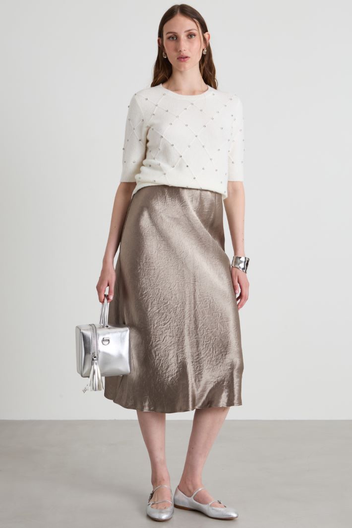 Maglia a mezze maniche con strass Intrend - 3