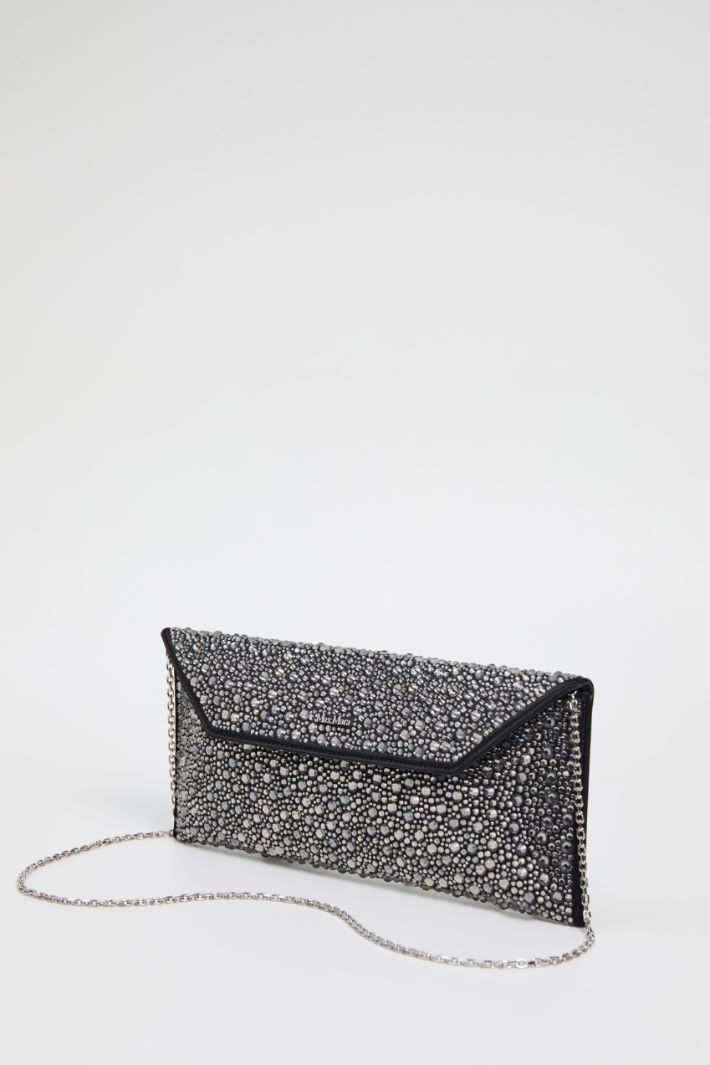 Satin clutch bag with rhinestones Intrend - 2