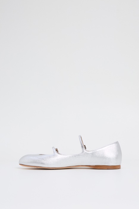 Ballerine in nappa laminata