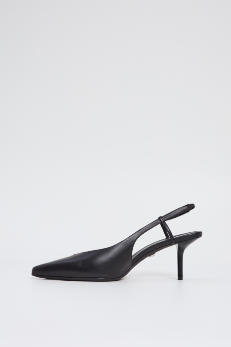 Slingback in pelle