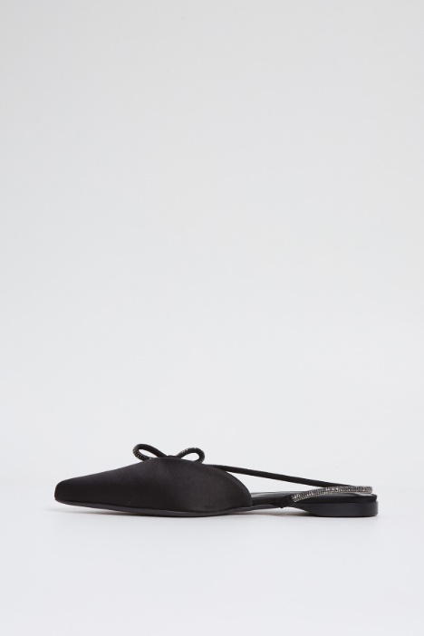 Ballerine slingback in raso