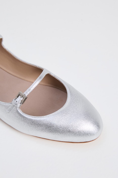 Ballerine in nappa laminata