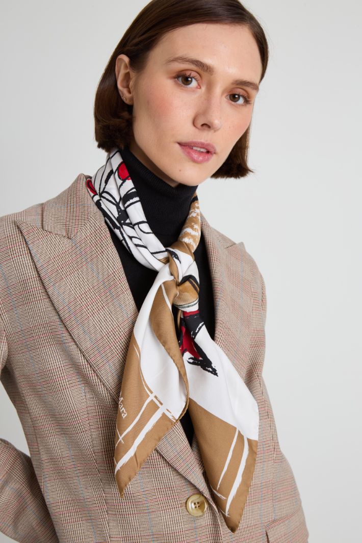Printed silk foulard Intrend - 2