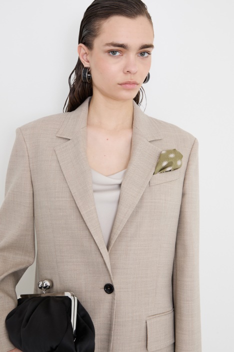 Pochette in twill di seta