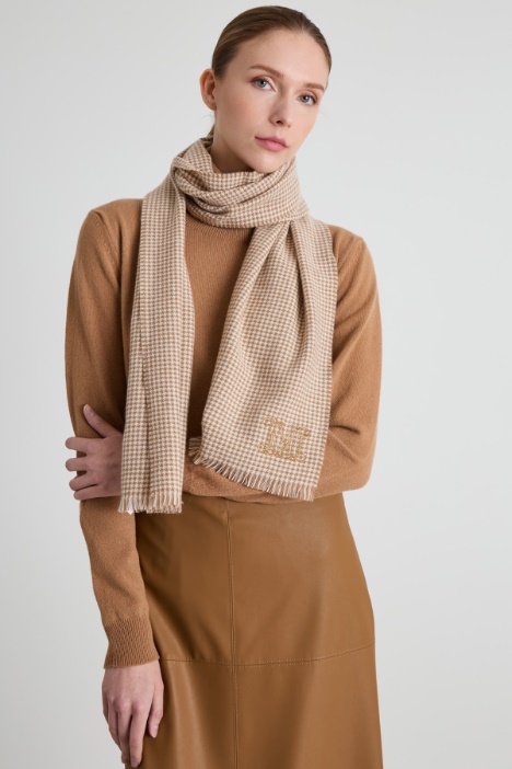 Houndstooth cashmere stole Intrend