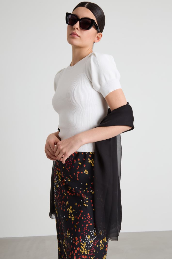 Silk chiffon stole Intrend - 2